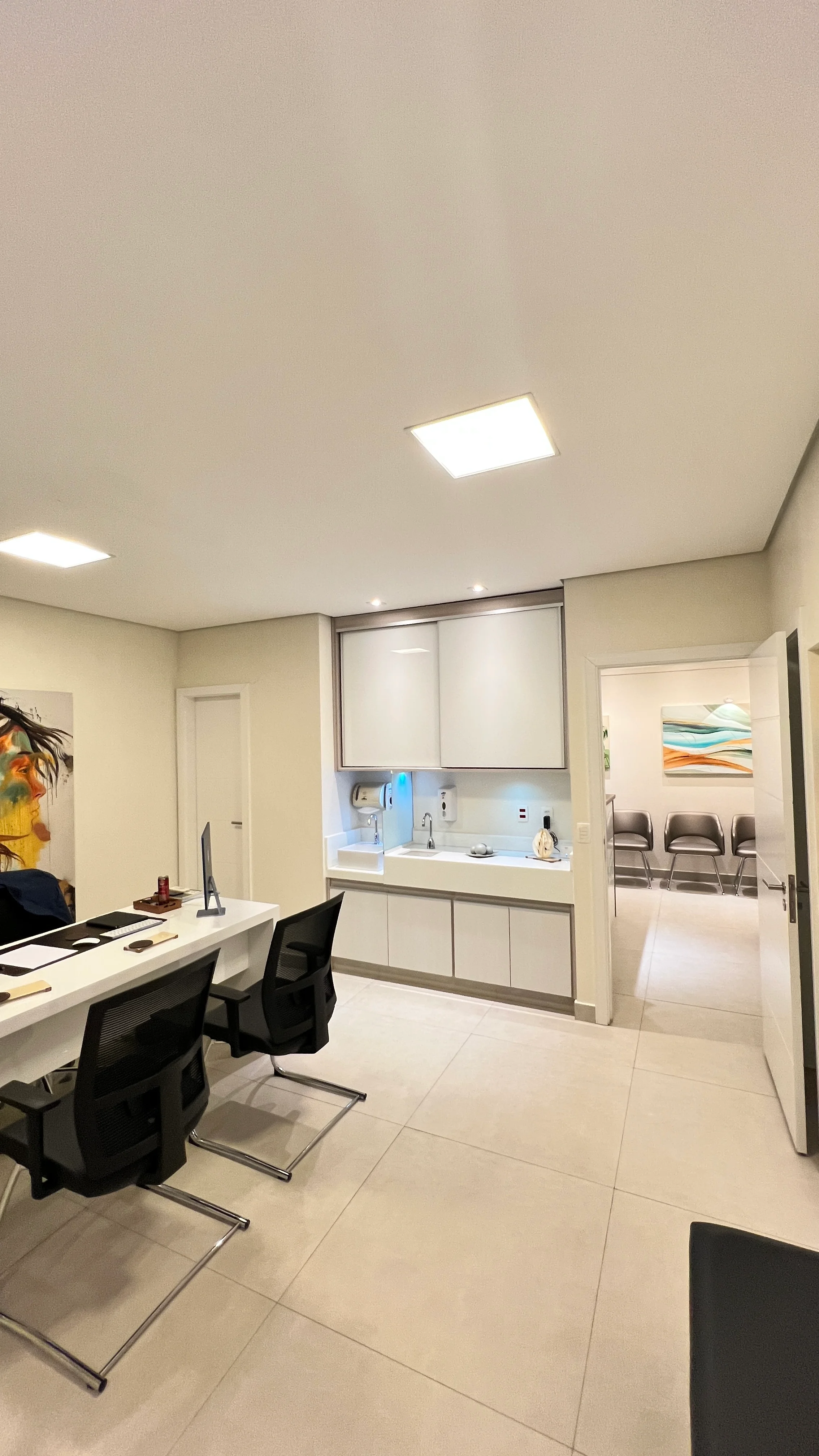 Equipamentos e sala de procedimentos